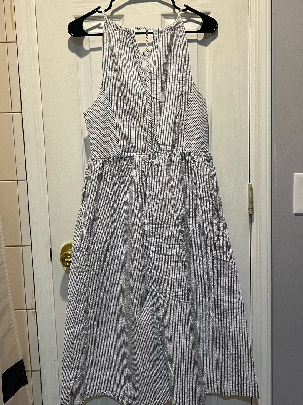 J Crew Seersucker Halter Dress - 10
